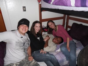 My dorm room with friends